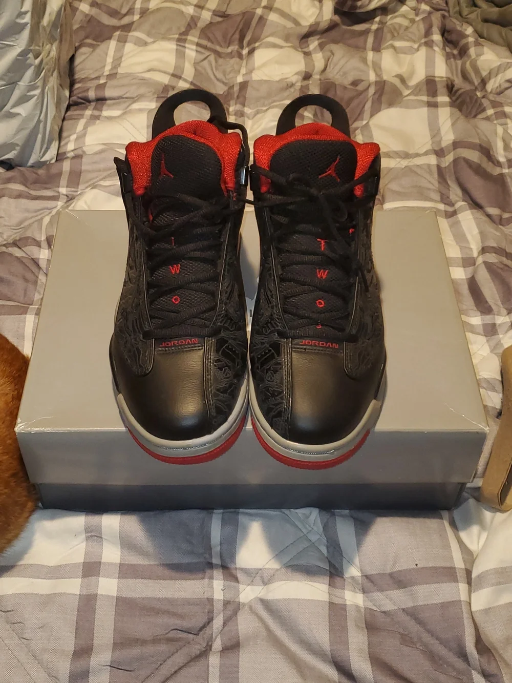Jordan Bred 10 Men's Black & Red High-Top Athletic Sneakers